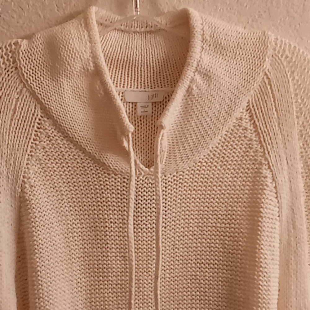 NEW J. Jill Women's Size L Cowel Neck Long Sleeves Cream Color Sweater B20 X P - Picture 9 of 13